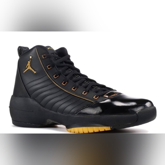 Jordan Other - Nike Jordan 19 OG SE Black Metallic Gold Leather Basketball Sneakers Men 9